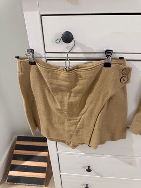 Zara tan skirt and shirt set willing to sell both pieces separately size small